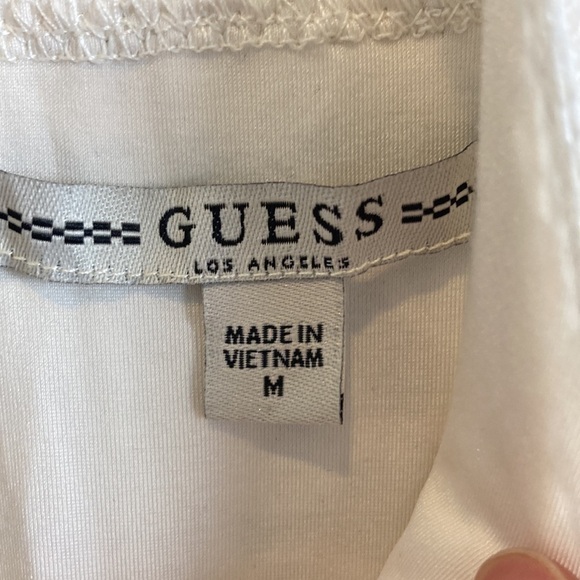 GUESS NWT Silvana Lace Sheer Detail Cutout Mini Bodycon Dress M Bridal Romantic - Picture 11 of 16